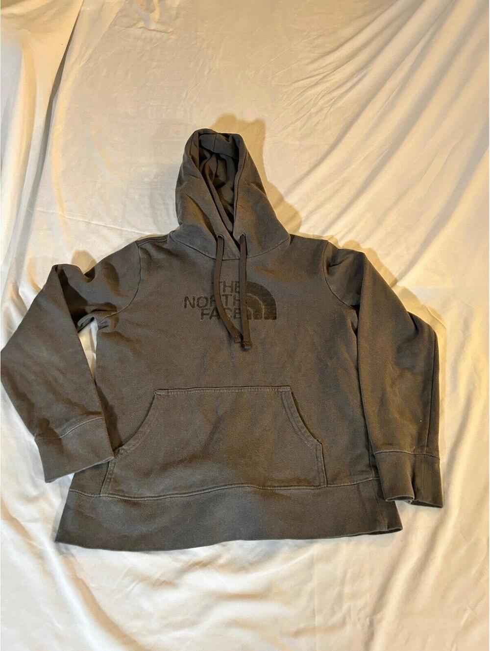 North Face Hoodie Womens Size M Gray Casual Hooded Pullover Sweatshirt Medium